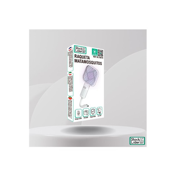 STOCK LIDER Mini Raqueta Para Mosquitos Recargable SL10870
