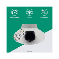 STOCK LIDER Gorra Ventilador Recargable SL10902