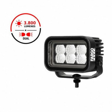 FARO LED RECTANGULAR 4.2&rdquo; LARGO ALCANCE FARGO TOOLS 42W 9-32V