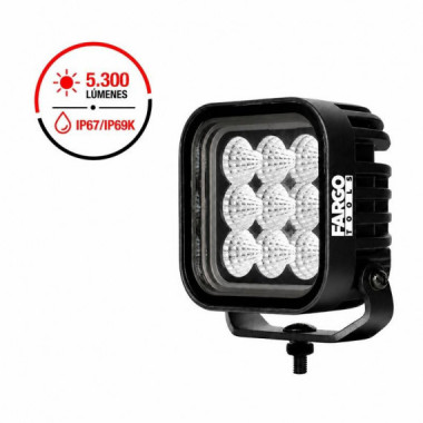 FARO LED CUADRADO 4.2&rdquo; LARGO ALCANCE FARGO TOOLS 64W 9-32V