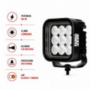 FARO LED CUADRADO 4.2” LARGO ALCANCE FARGO TOOLS 64W 9-32V