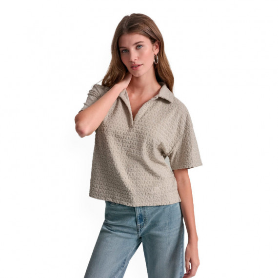 Polo Logo Jacquard Boxy  DKNY