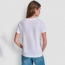 Camiseta Stacked Rhinestone  DKNY