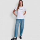 Camiseta Stacked Rhinestone  DKNY