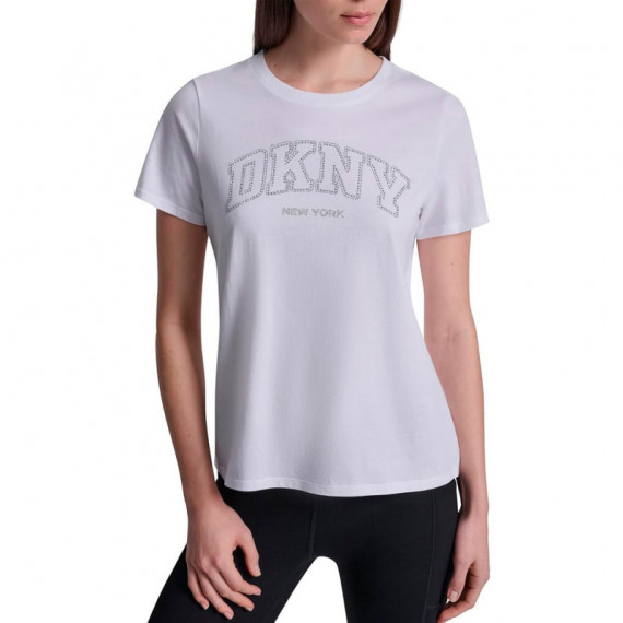 Camiseta Varsity Ny Logo Sleeve Relaxed Fit  DKNY