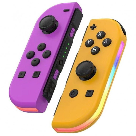 Generico Nintendo Gamepad Switch Joy-con Amarillo / Purpura con Rgb