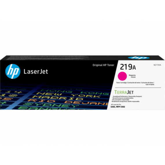 Tóner HP 219A Magenta Original LaserJet Pro 3202dw 3302fdn 3202dn (W2193A)