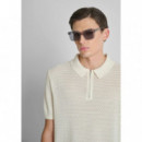 Polo regular fit de punto con cremallera de manga corta de mezcla de algodón suave de Antony Morato