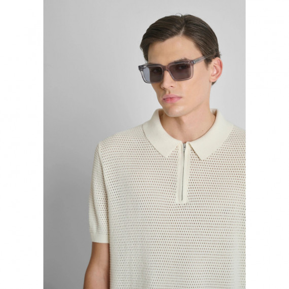 Polo regular fit de punto con cremallera de manga corta de mezcla de algodón suave de Antony Morato