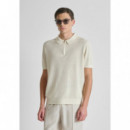 Polo regular fit de punto con cremallera de manga corta de mezcla de algodón suave de Antony Morato