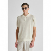 Polo Regular Fit de Punto con Cremallera de Manga Corta de Mezcla de Algodón Suave de ANTONY MORATO