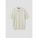 Polo regular fit de punto con cremallera de manga corta de mezcla de algodón suave de Antony Morato