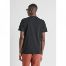 Camiseta regular fit de punto de algodón con estampado de tigre de Antony Morato