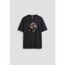 Camiseta regular fit de punto de algodón con estampado de tigre de Antony Morato