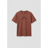 Camiseta Regular Fit de Punto de Algodón con Logotipo de ANTONY MORATO