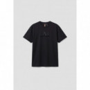 Camiseta regular fit de punto de algodón con logotipo de Antony Morato