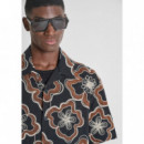 Camisa relaxed fit «dover» de algodón bordado con estampado floral de Antony Morato