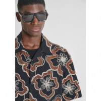 Camisa Relaxed Fit «dover» de Algodón Bordado con Estampado Floral de ANTONY MORATO