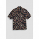 Camisa relaxed fit «dover» de algodón bordado con estampado floral de Antony Morato