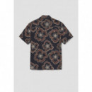 Camisa relaxed fit «dover» de algodón bordado con estampado floral de Antony Morato