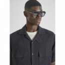 Camisa relaxed fit «nairobi» de algodón de tacto suave con efecto waffle de Antony Morato