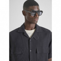 Camisa Relaxed Fit «nairobi» de Algodón de Tacto Suave con Efecto Waffle de ANTONY MORATO