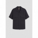 Camisa relaxed fit «nairobi» de algodón de tacto suave con efecto waffle de Antony Morato