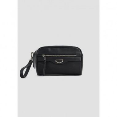 Bolso pouch de nailon y piel sint&eacute;tica de Antony Morato