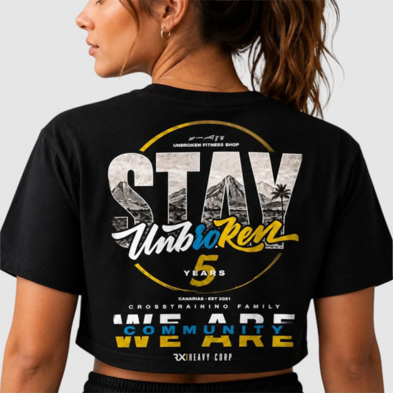 Stay Unbroken Crop Top Oversize | V Aniversario  UNBROKEN FITNESS SHOP