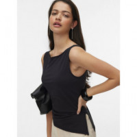 Camisetas Mujer Camiseta VERO MODA Kira Boat Neck Black
