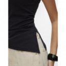 Camisetas Mujer Camiseta VERO MODA Kira Boat Neck Black