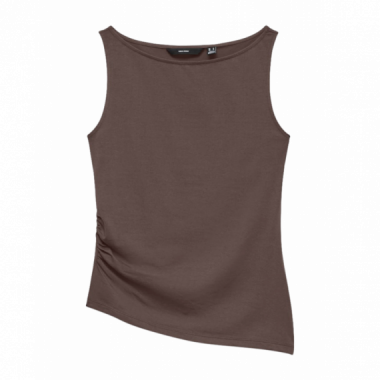 Camisetas Mujer Camiseta VERO MODA Kira Boat Neck Chocolate Martini