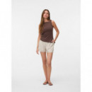 Camisetas Mujer Camiseta VERO MODA Kira Boat Neck Chocolate Martini