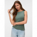 Camisetas Mujer Camiseta VERO MODA Kira Boat Neck Laurel Wreath