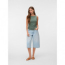 Camisetas Mujer Camiseta VERO MODA Kira Boat Neck Laurel Wreath