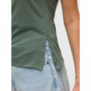Camisetas Mujer Camiseta VERO MODA Kira Boat Neck Laurel Wreath