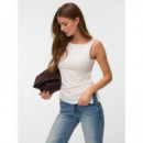 Camisetas Mujer Camiseta VERO MODA Kira Boat Neck Snow White