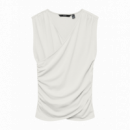 Camisetas Mujer Camiseta VERO MODA Kira V-neck Snow White