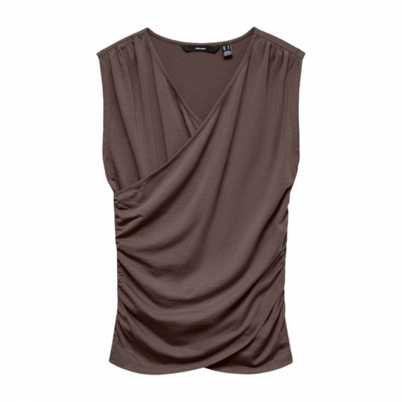 Camisetas Mujer Camiseta VERO MODA Kira V-neck Chocolate Martini