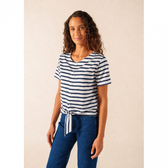 Camisetas Mujer Camiseta SAINT JAMES Mistral Neige / Marine