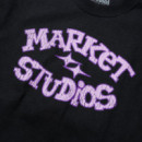 Camisetas Hombre Camiseta MARKET STUDIOS Smiley Old School Black