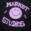 Camisetas Hombre Camiseta MARKET STUDIOS Smiley Old School Black