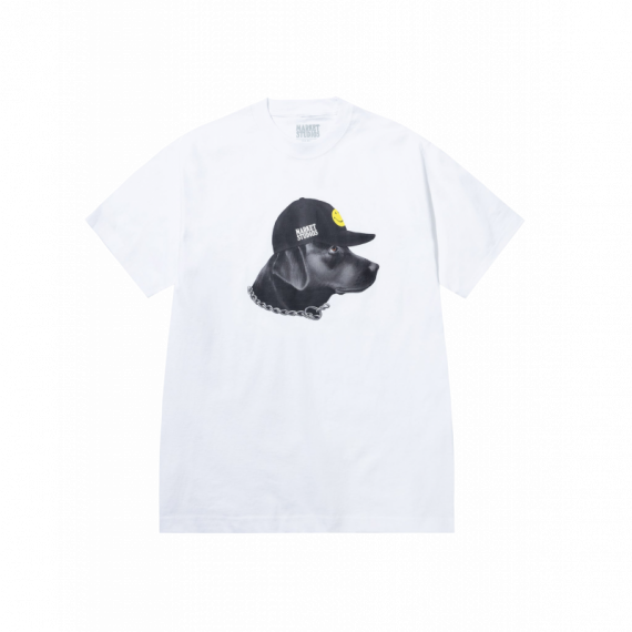 Camisetas Hombre Camiseta MARKET STUDIOS Smiley Dog Got Style White