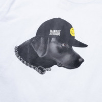 Camisetas Hombre Camiseta MARKET STUDIOS Smiley Dog Got Style White