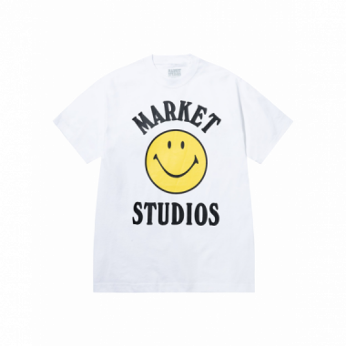 Camisetas Hombre Camiseta MARKET STUDIOS Smiley Mood White