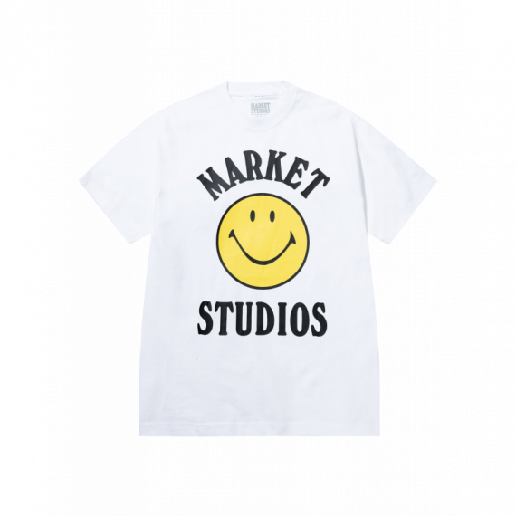 Camisetas Hombre Camiseta MARKET STUDIOS Smiley Mood White