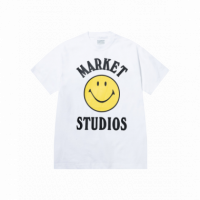 Camisetas Hombre Camiseta MARKET STUDIOS Smiley Mood White