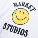 Camisetas Hombre Camiseta MARKET STUDIOS Smiley Mood White