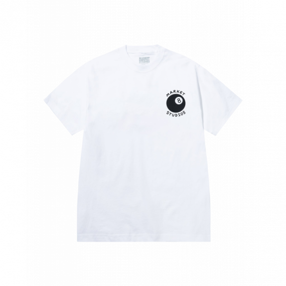 Camisetas Hombre Camiseta MARKET STUDIOS Eight Ball White