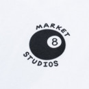 Camisetas Hombre Camiseta MARKET STUDIOS Eight Ball White